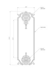 Накладка из дерева с резьбой и лепниной для оформления мебели чертеж