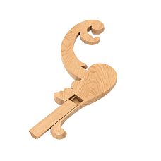 Резная накладка N.VRS-003-2L – стильный деревянный элемент для оформления интерьера.