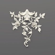 Relief decoration NPU.VRS-002-3 &ndash; decorative polyurethane element with elegant scrolls