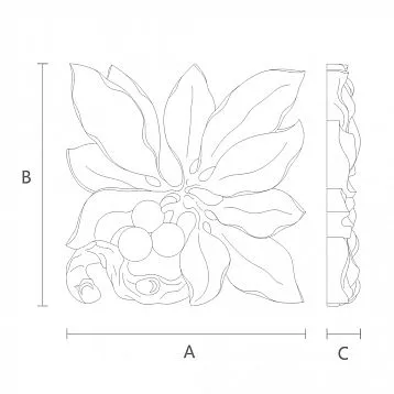 Wooden furniture decoration N-318R with natural color and texture