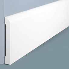 BE100 floor skirting board from polystyrene HI WOOD, maximum height 100 mm and thickness 13.5 mm, close-up