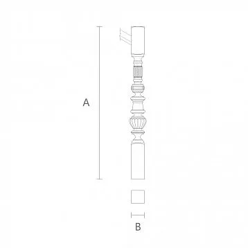 Buy wooden stair posts from beech or oak