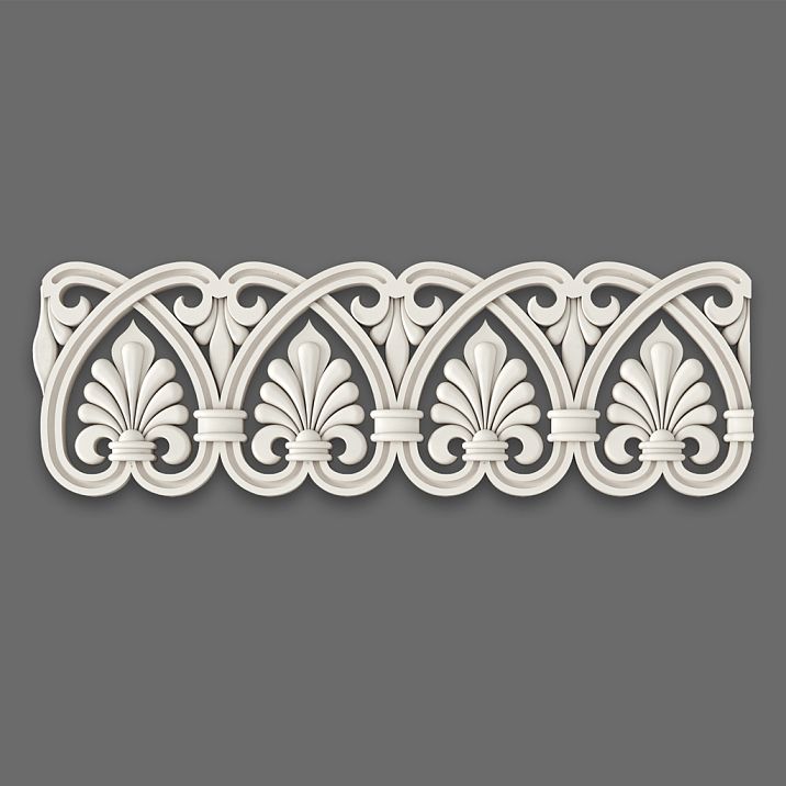 KPU-064 decorative molding polyurethane, carved effect, buy molding Moscow