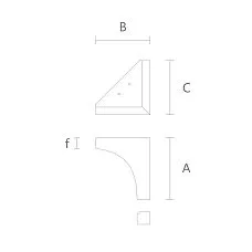 Drawing of wooden furniture leg MN-210