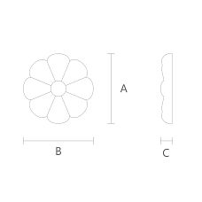 Резная Розетка R-060 как Элемент Декора чертеж