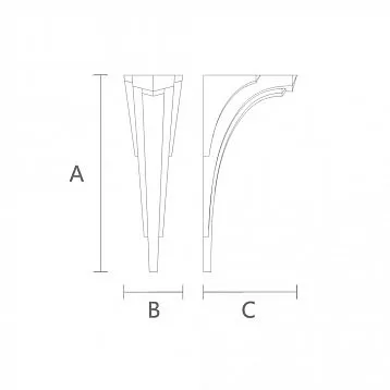 Smooth bracket KR-067 in interior