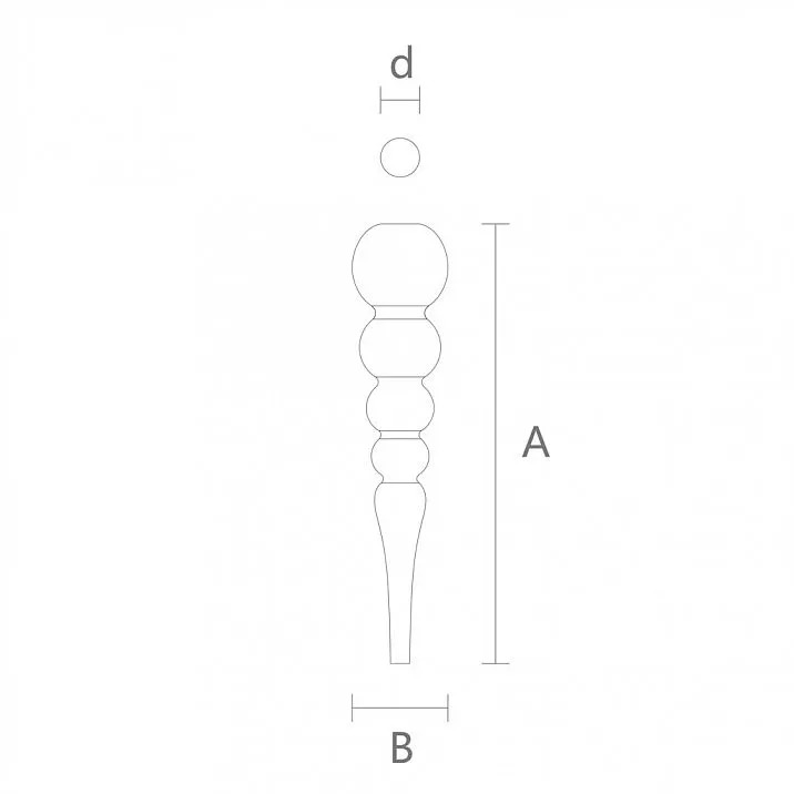 Drawing for wooden leg for console