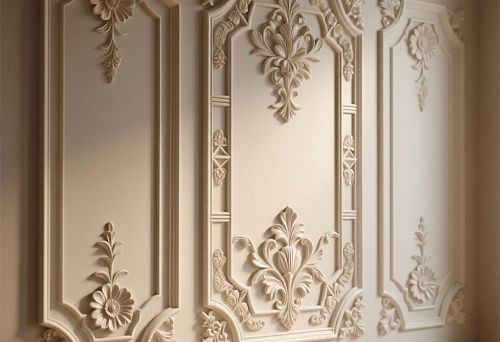 Decorative wall slat with elegant ornamentation