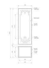 Резной декор из дерева - комплект декора C-003-3 чертеж