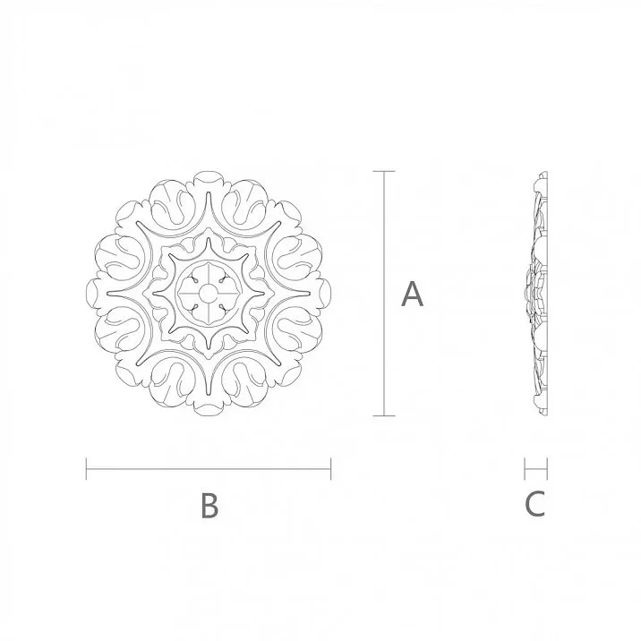 Элемент Интерьерного Декора R-008 чертеж
