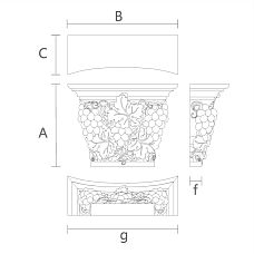 Капитель для Межкомнатных Дверей KL-035 чертеж