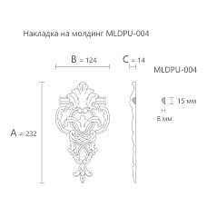 Лепнина из полиуретана MLDPU-4-1.1. Декор для молдингов. Изображение 69941510f1650
