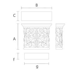KL-054 Capital Drawing for Classic Interior