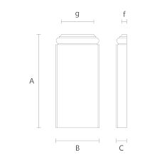 Carved BS-002 pilaster base from beech, drawing