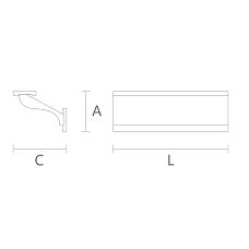 Wooden cornice KZ-012 79x105 mm, made of oak, beech, and MDF, drawing