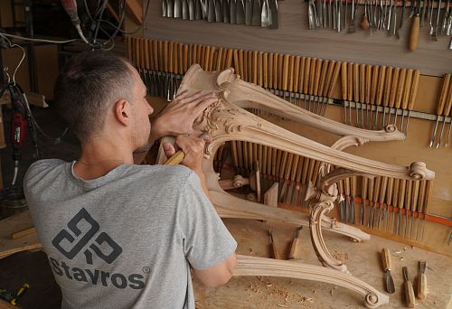 Handcrafted wooden coffee table