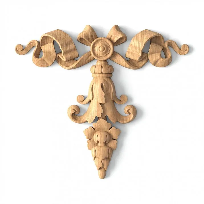 Carved applique N-200-decor made of wood for furniture, ceilings, walls