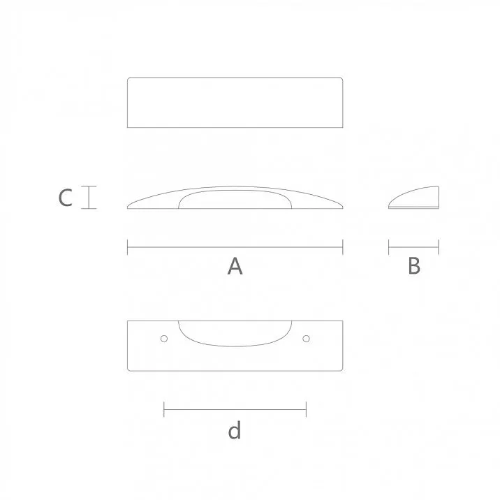 Drawings of furniture handles