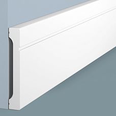 Skirting board B90V1L from polystyrene HI WOOD, 90 mm high, close-up