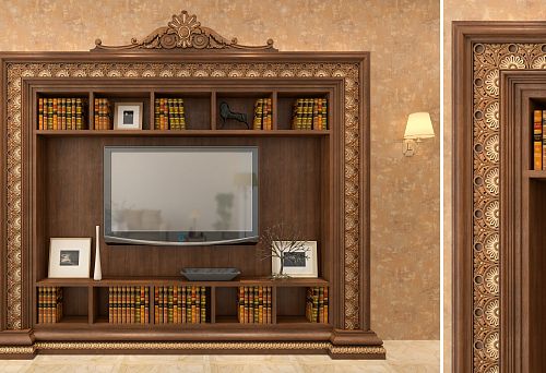 Wall decor elements with gilding and carving from STAVROS.