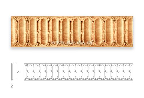 Carved Wooden Plank with Classic Pattern for Door Framing