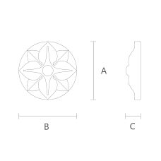 Elegant Carved Socket R-004 for Home Decor Drawing