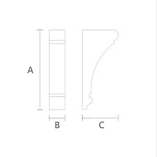 Купить гладкий кронштейн KR-058 в магазине Stavros. Чертеж