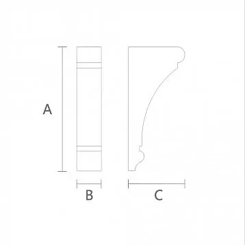 Bracket from solid oak with finish