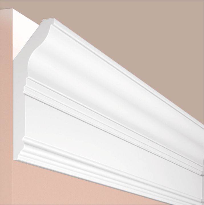 Cornice L1902M POLYSTYRENE HI WOOD 100mm x 33mm x 2.0m close-up