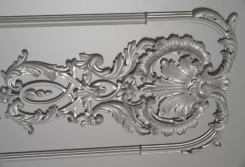 Decorative polyurethane molding with silver finish in classic style