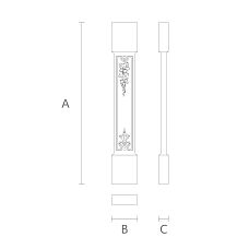 Плоская балясина L-113.1 из дерева на лестнице в классическом интерьере чертеж