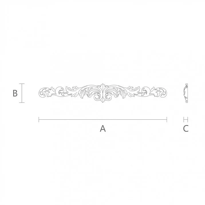 Carved Applique N-101 Decor Furniture Drawing