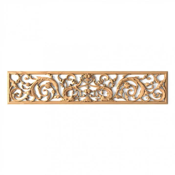 Прямоугольная пластина пластина из дуба или бука N-176 с резьбой