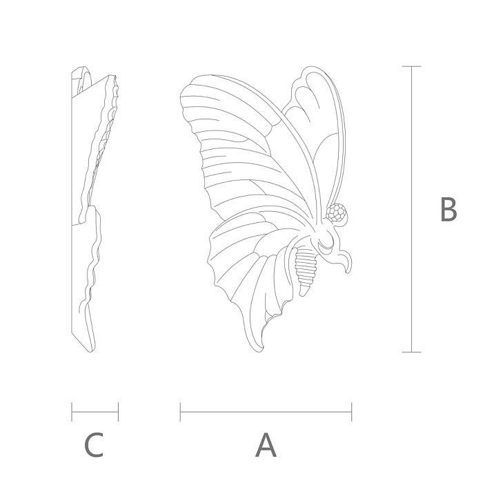 Резная накладка для стен N-482L чертеж