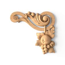 Elegant carved pattern on wooden insert N-212L