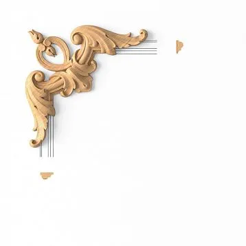 Carved applique MLD-4U-1 close-up