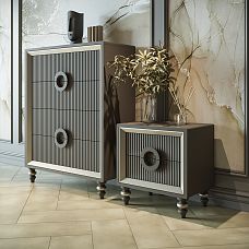 Beech and oak solid wood dresser legs, photo in interior