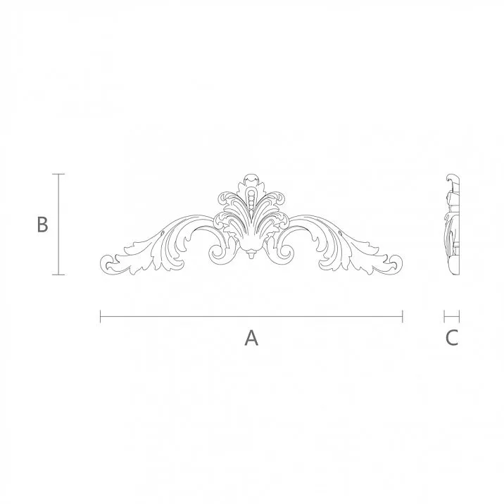 Изящная резьба по дереву N-122 на двери чертеж