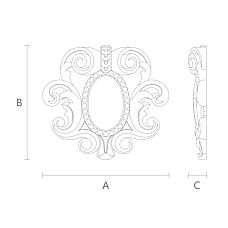 Inlay made from natural and eco-friendly material &mdash; wood, drawing