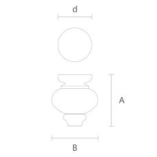 Drawing of turned legs MN-093 for sofa, chair