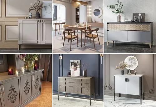 Modern dining area in light tones &mdash; a harmonious blend of natural materials and stylish design.