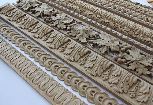 Wooden carved strips and borders for furniture &mdash; exclusive handcrafted decor for a stylish interior
