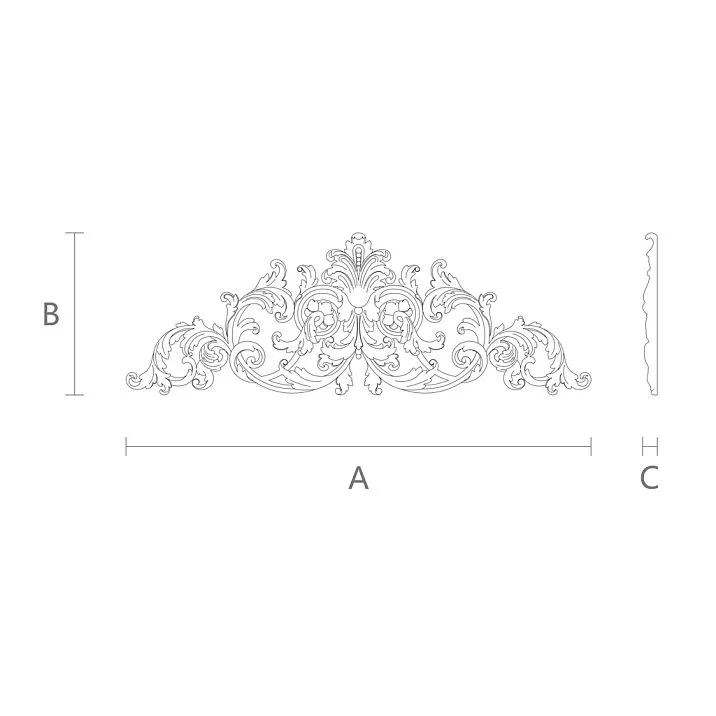 Carved Molding from Polyurethane NPU-095 Drawing