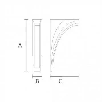 Smooth wooden bracket