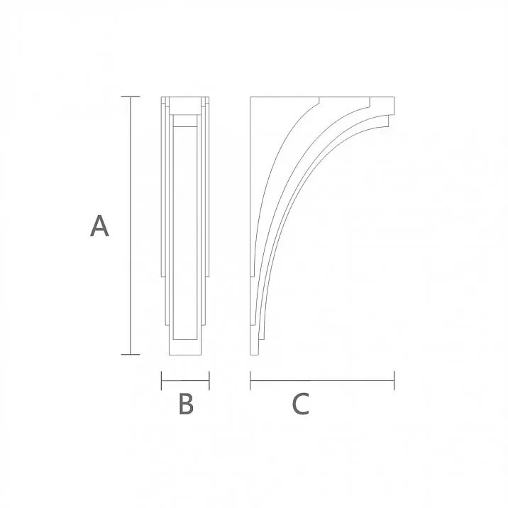 Design bracket for interior KR-066 drawing
