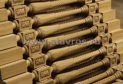 Wooden spiral carving