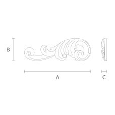 Buy wooden carved insert in Stavros decor store with drawing