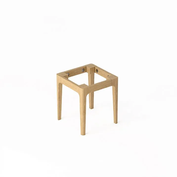 Stool frame STL-026-7 made of solid wood with four legs