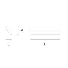 Molding drawings from solid beech and oak in different interior styles