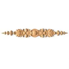 Накладка N-074 - изысканный и сложный цветочный орнамент из дерева в стиле декупаж